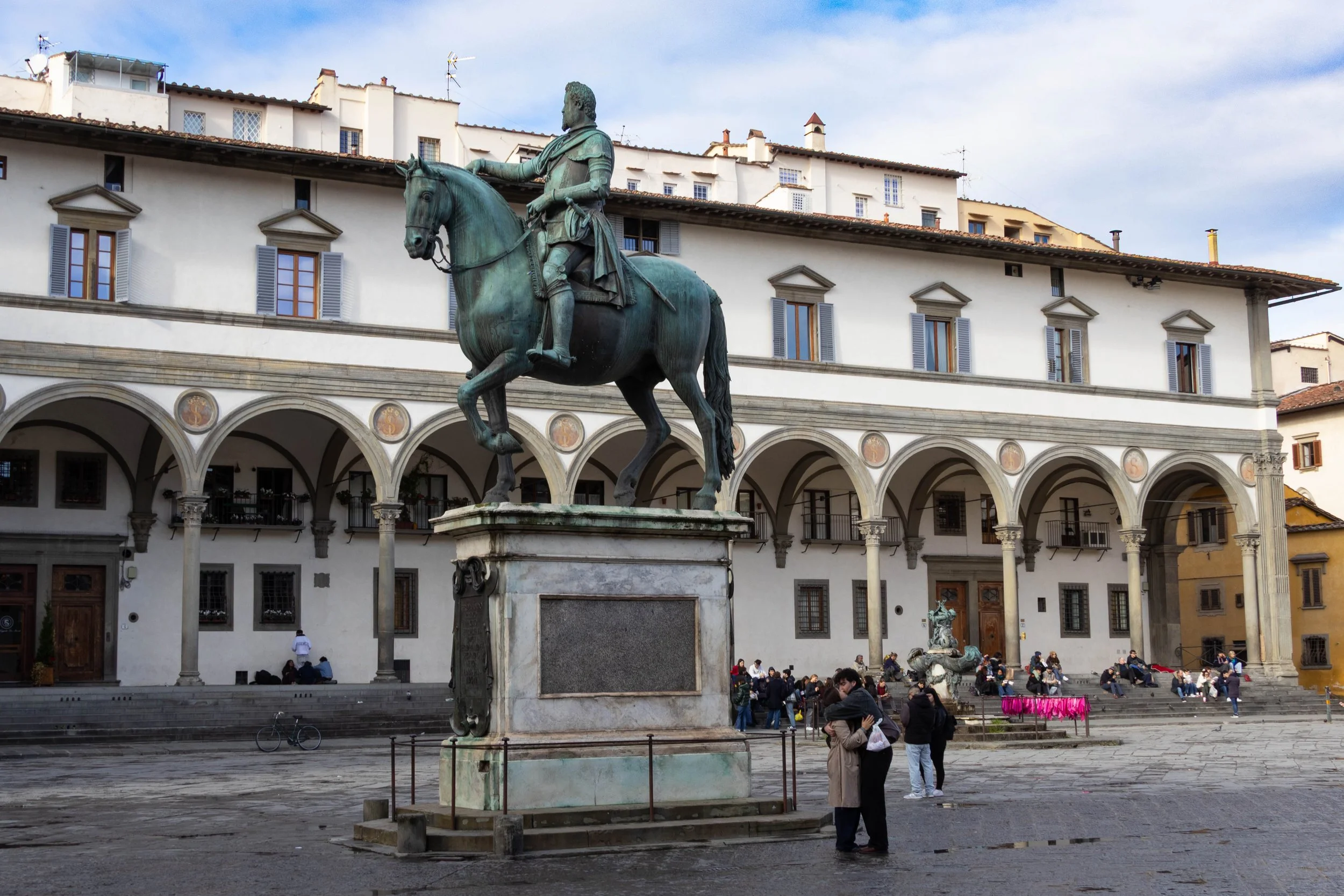 Florence, Italy | Equestrian statue in Piazza Santissima Annunziata. 