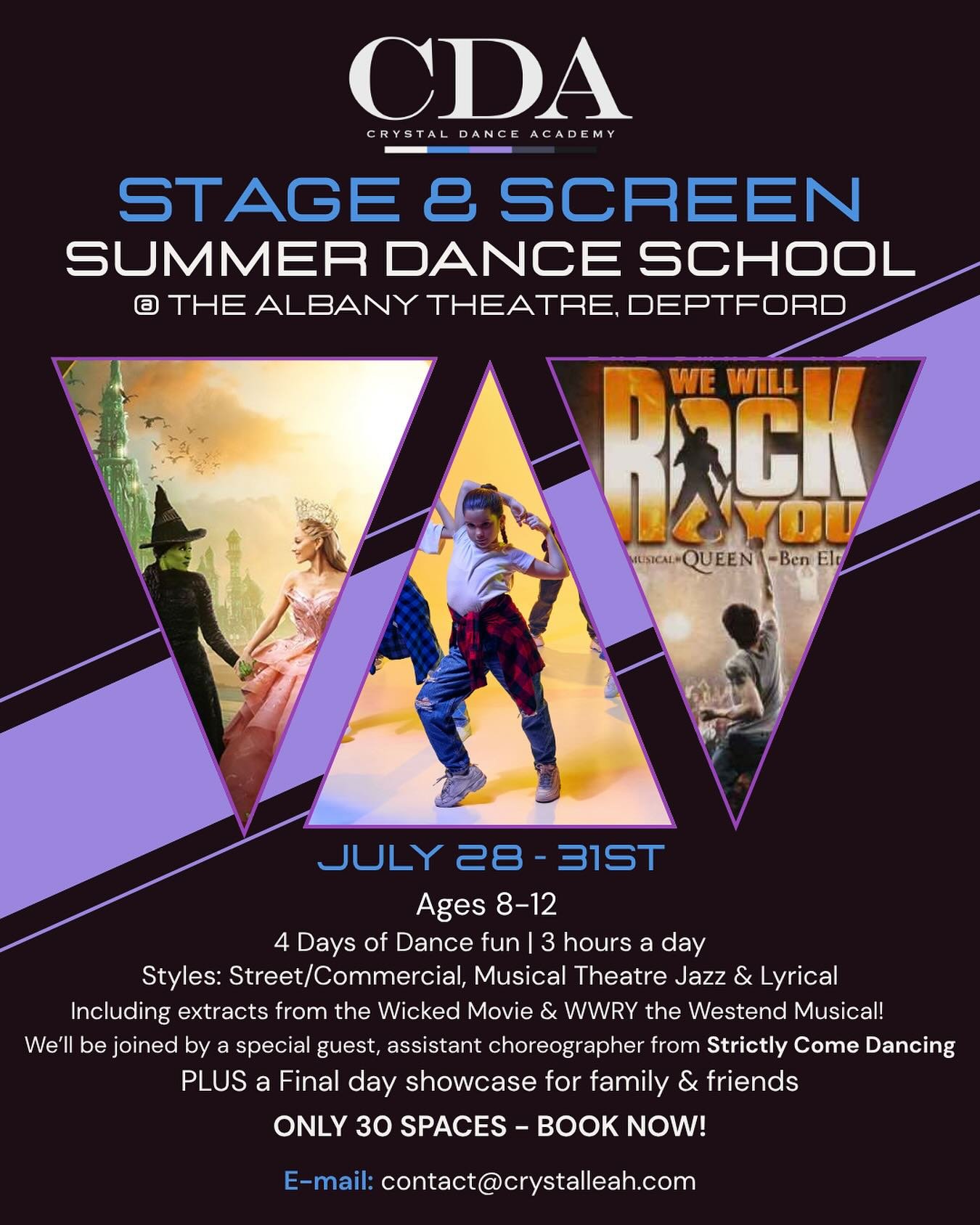 ✨ STAGE &amp; SCREEN SUMMER SCHOOL ✨
I&rsquo;m so excited to launch this brand-new summer experience at The Albany Theatre, Deptford. 
- 4 days of high energy dance, confidence-building, and pure creativity! 🎭

🌟 PLUS a Final-day showcase for frien