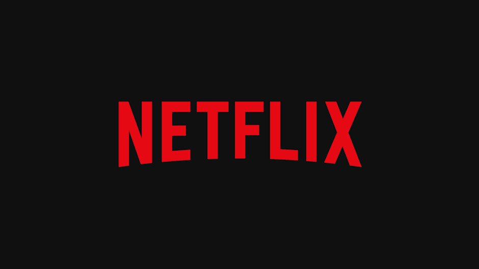 Netflix logo on a black background
