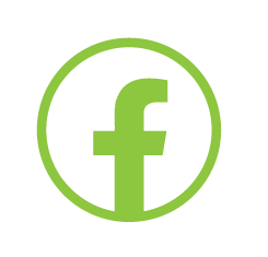 Facebook logo with green and black colors