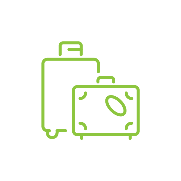 line icon of luggage
