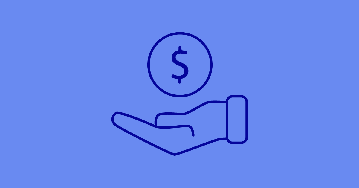 graphic of hand and money sign