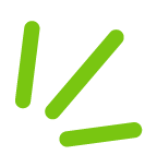 Green spray painted check mark on a white background.