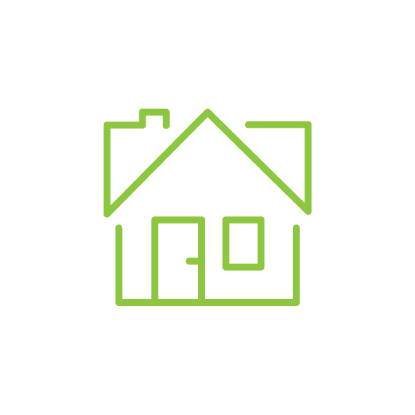 Line icon of a home.