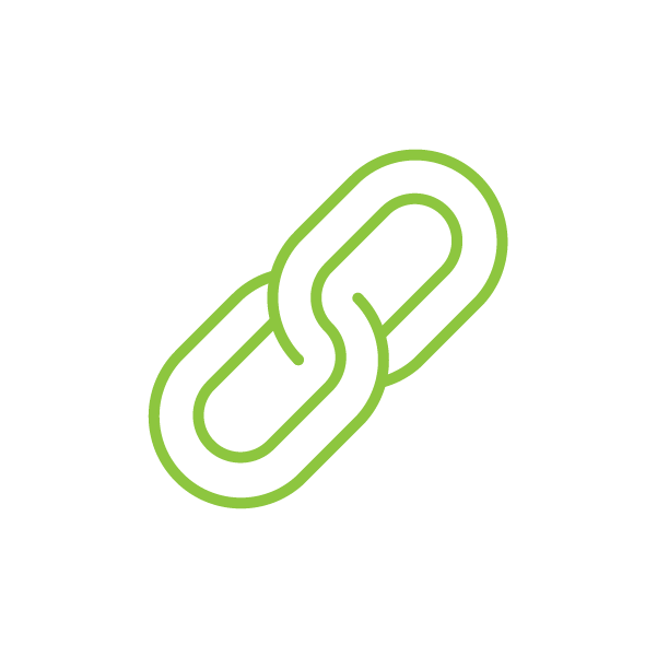 Line icon of a link