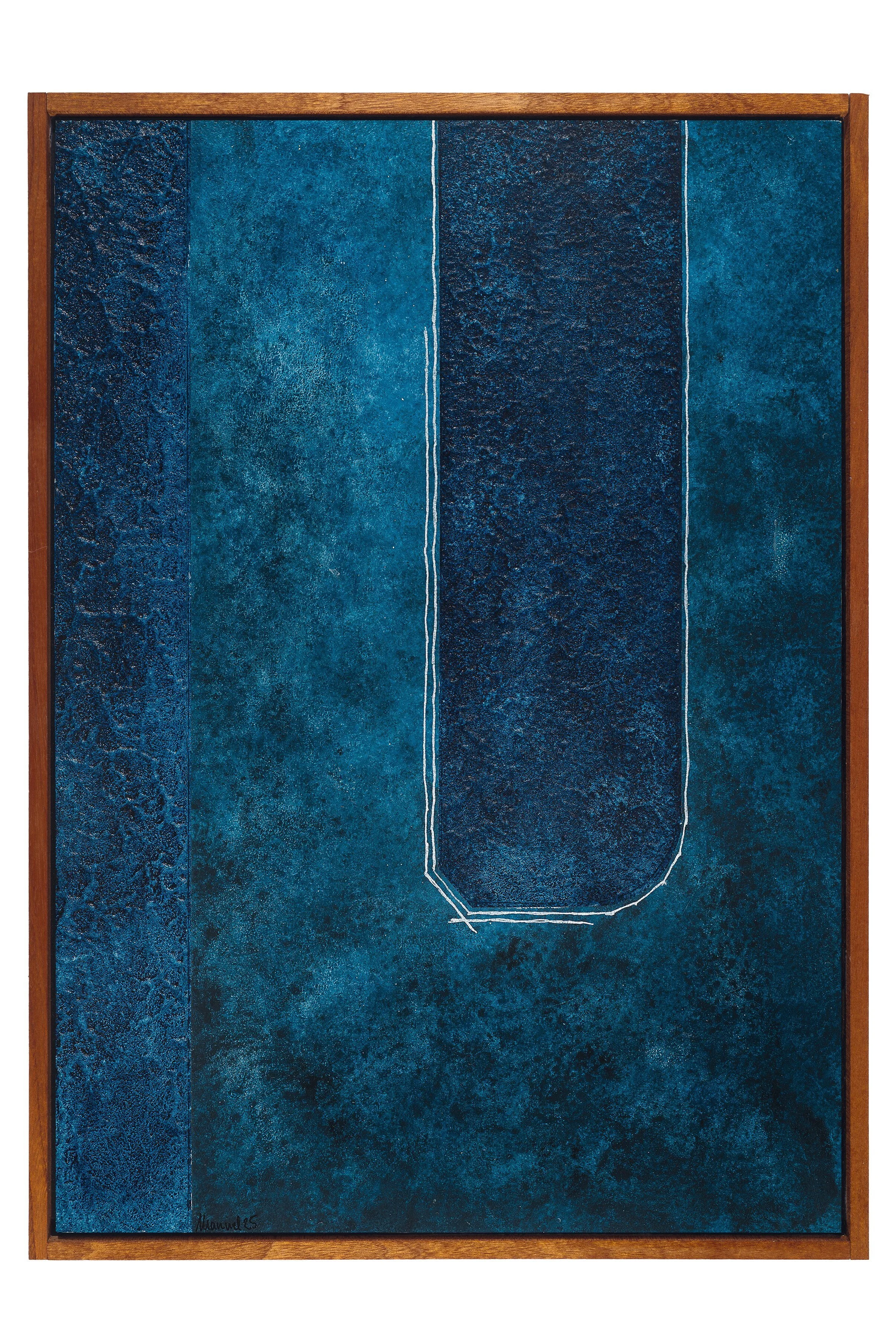 Formstudie Blau; 45x62 cm; 860 €