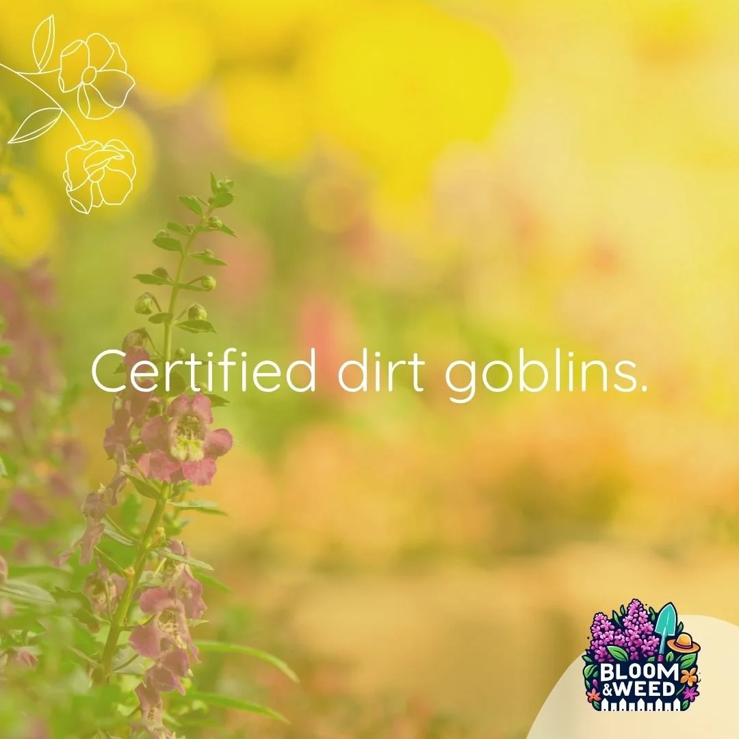 We are certified dirt goblins in the spring. 🧌🪴

Seriously.

When we're cleaning up gardens and laying mulch all day... we find dirt in very awkward places when we get home.

Behind our ears. Inside our shoes. Somehow under our fingernails even wit