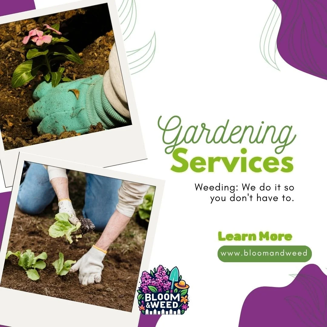 A lot of our clients tell us weeding is not their favorite. And we get it. Life is busy. Your back hurts just thinking about it.

But here is why Bloom &amp; Weed exists.

We actually love it.

Seriously. We find weeding relaxing. Cathartic. There is