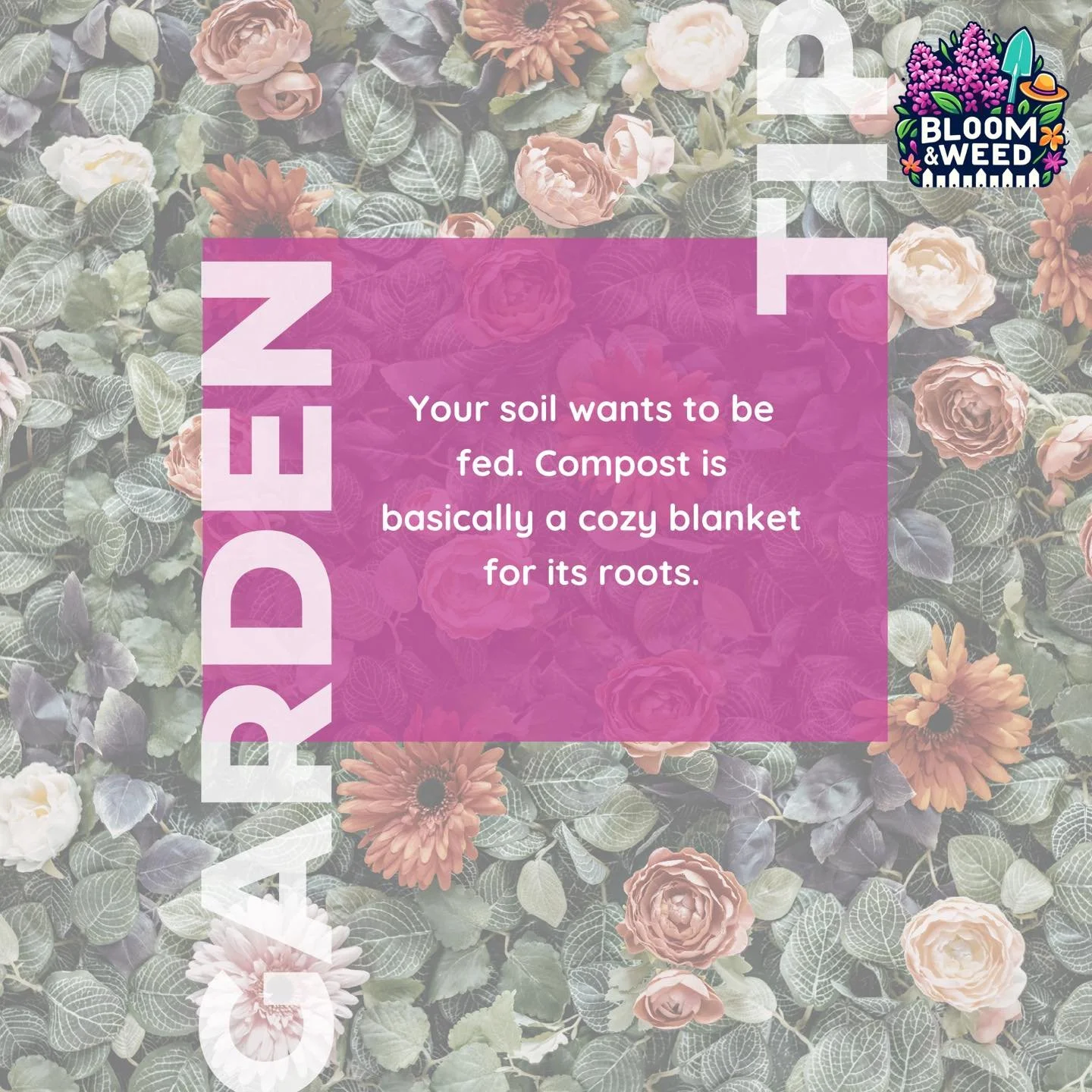🍂🌱 Turn Kitchen Scraps Into Garden Gold 🌱🍂

Your soil wants to be fed, too!

Compost is nature's way of recycling&mdash;and your garden will thank you for it. Think of compost as a cozy blanket for your soil, helping it hold moisture, improve str
