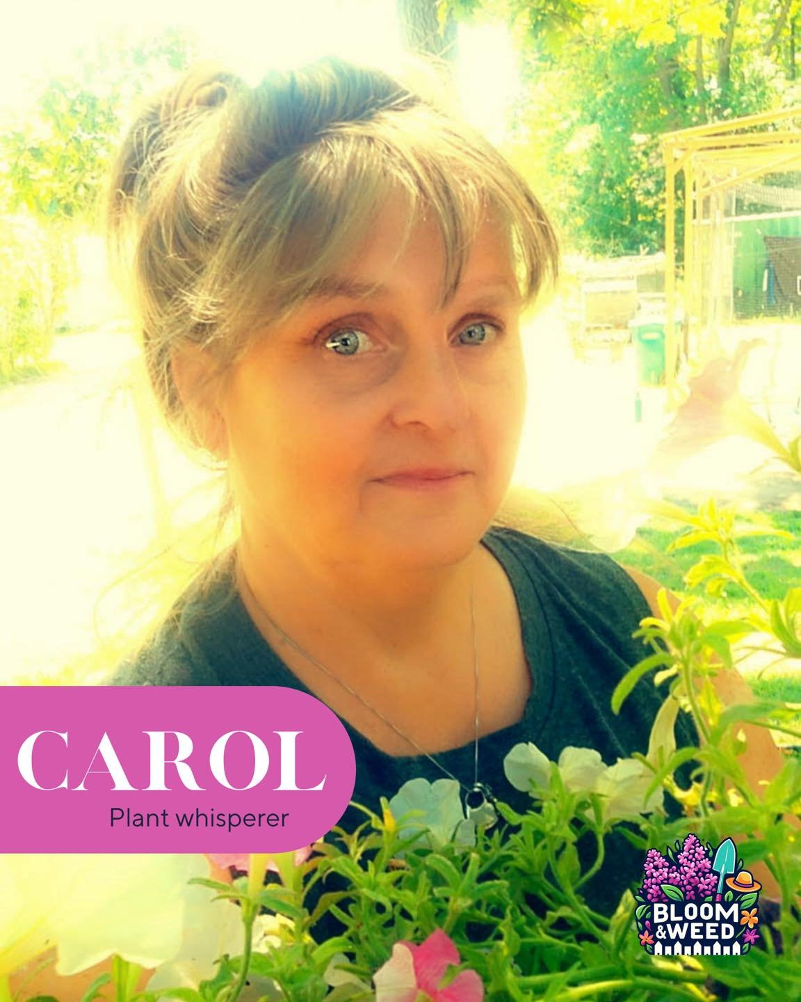 🌿🌼 Meet Carol! 🌼🌿

If plants could talk, Carol would already know what they're saying. 🌱✨

A Master Gardener, certified plant whisperer, and lover of all things outdoors, you'll usually find her fishing, swimming, boating, hiking, or getting her