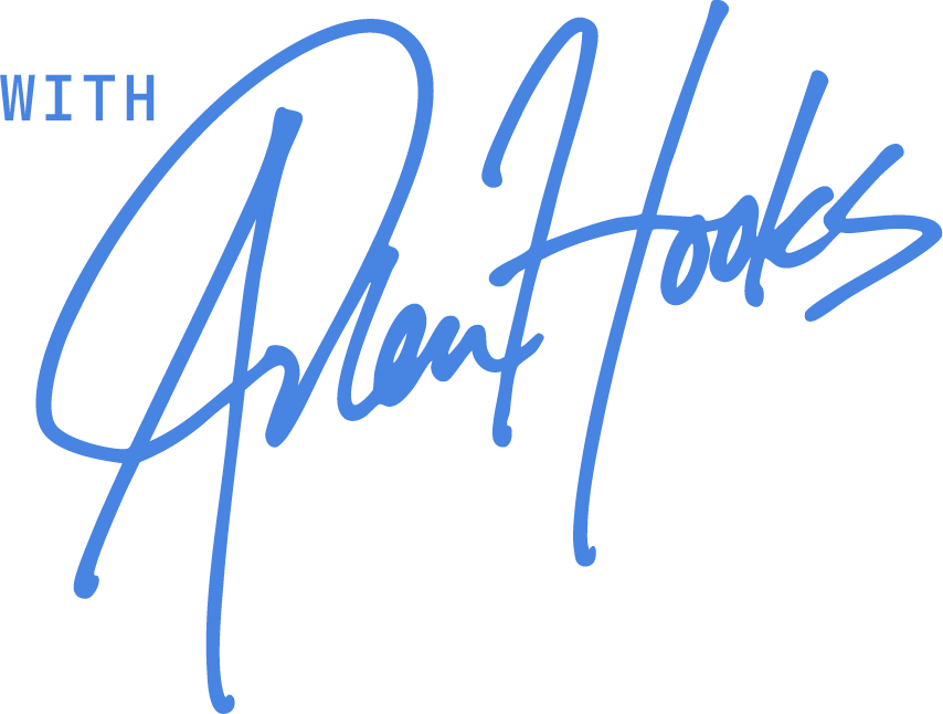 Digital signature that says "with Arlen Hooks" in blue text.