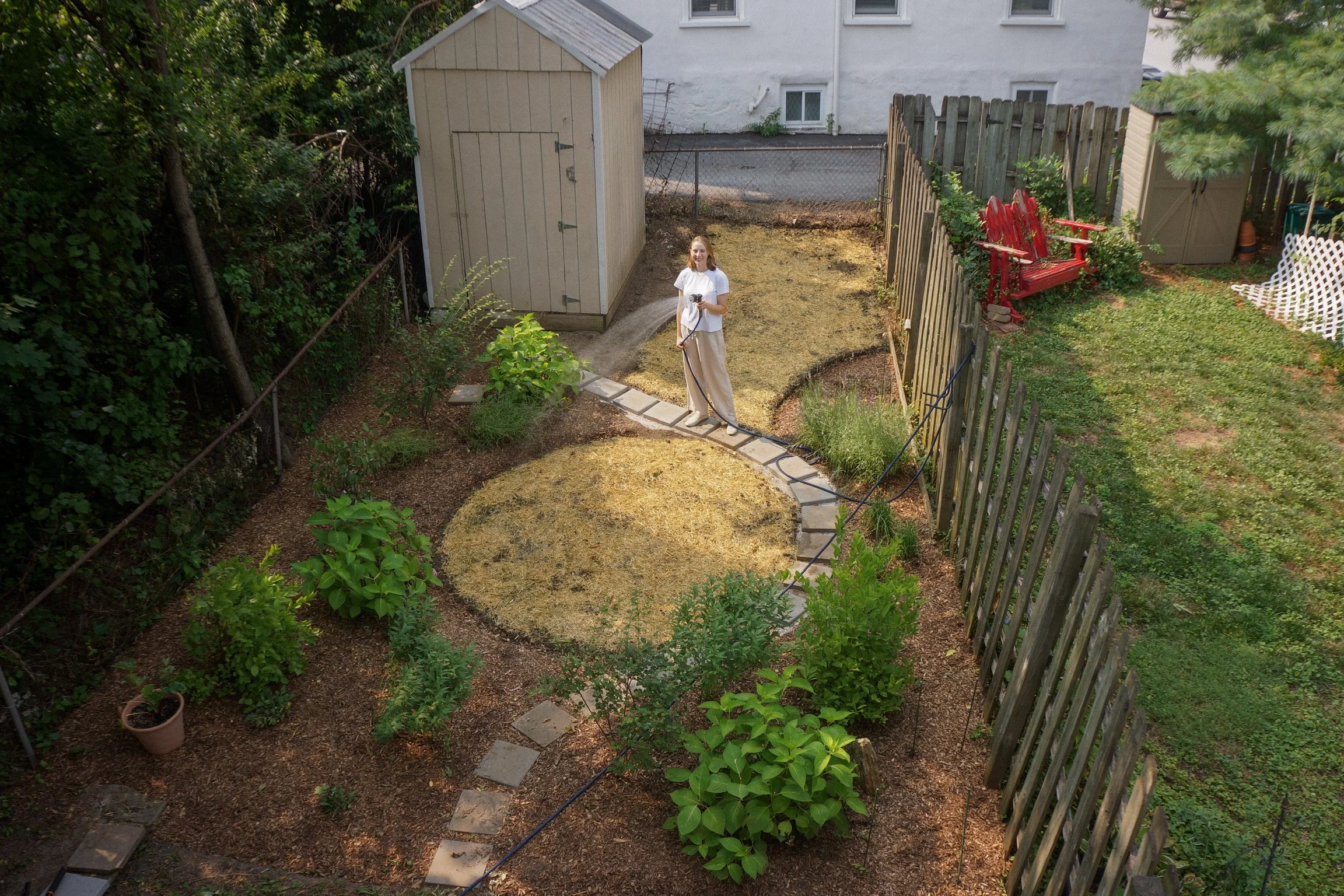 Meghan in her garden
