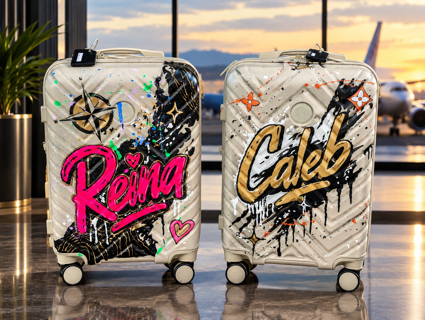 Custom Painted Luggage