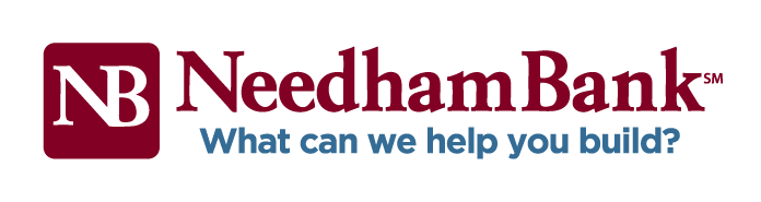 Needham Bank logo with the slogan 'What can we help you build?'