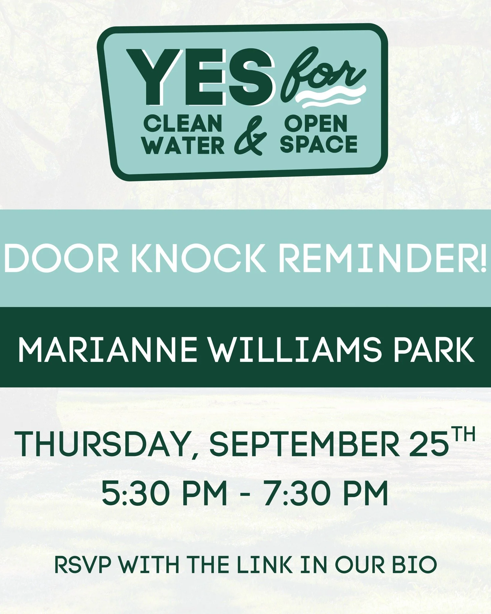 Busy on the weekends? We have a weeknight doorknock tomorrow! We would love for you to join us at our door knock to support clean water and open space. We have had overwhelming support for this levy on the doors, making the knocks fun and informative