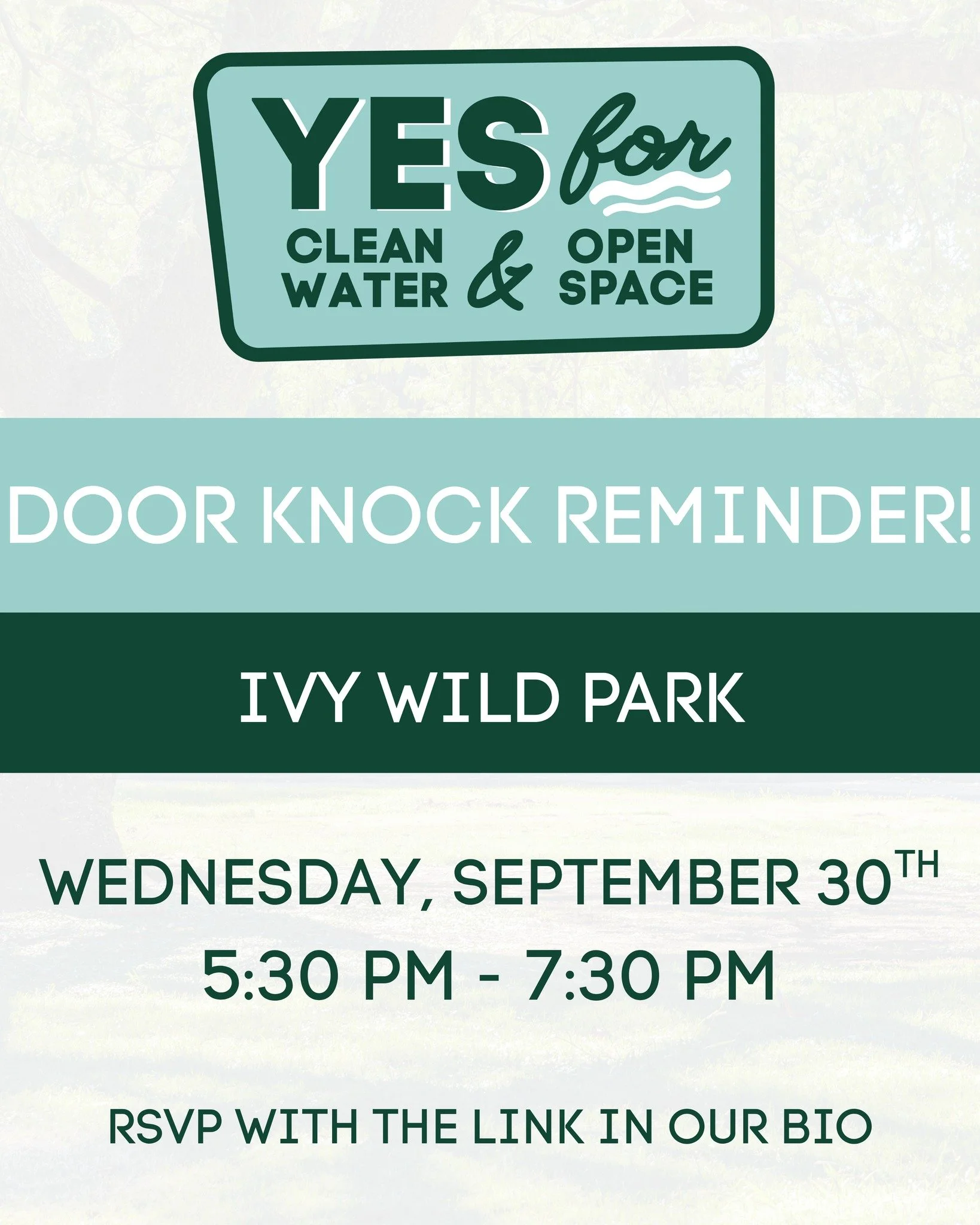 Busy on the weekends? We have a weeknight doorknock tomorrow! We would love for you to join us at our door knock to support clean water and open space. We have had overwhelming support for this levy on the doors, making the knocks fun and informative