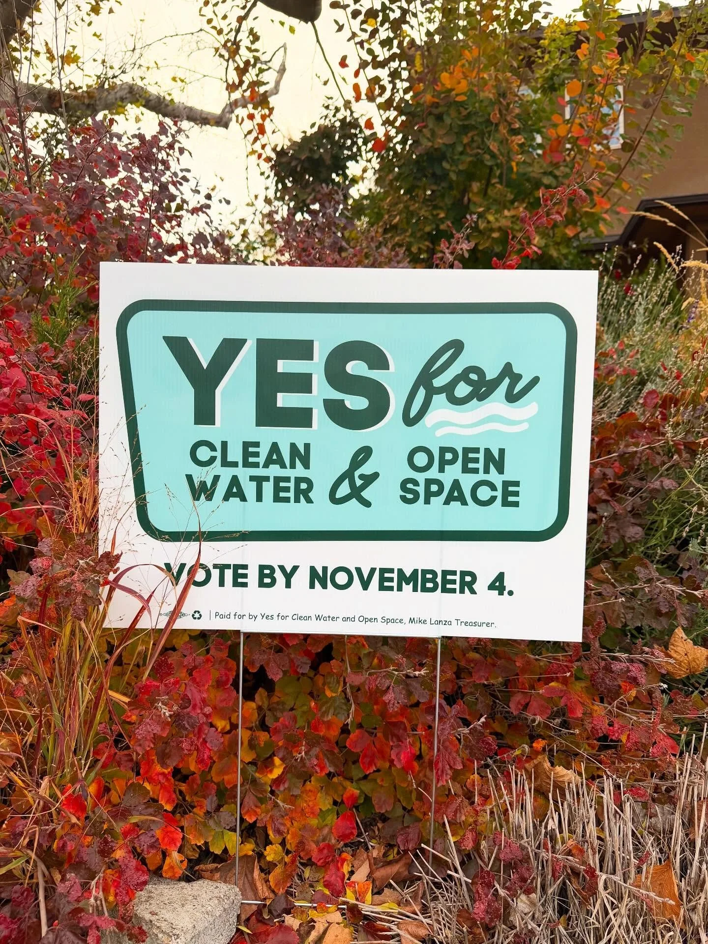 ELECTION DAY! There are just four more hours to vote YES for Clean Water and Open Space. Thank you to our hardworking volunteers and partners that have helped us reach election day. Let&rsquo;s protect what makes Boise special.