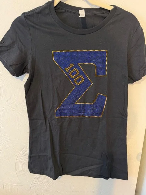 Sigma Gamma Rho Sequin T-shirt: Size L