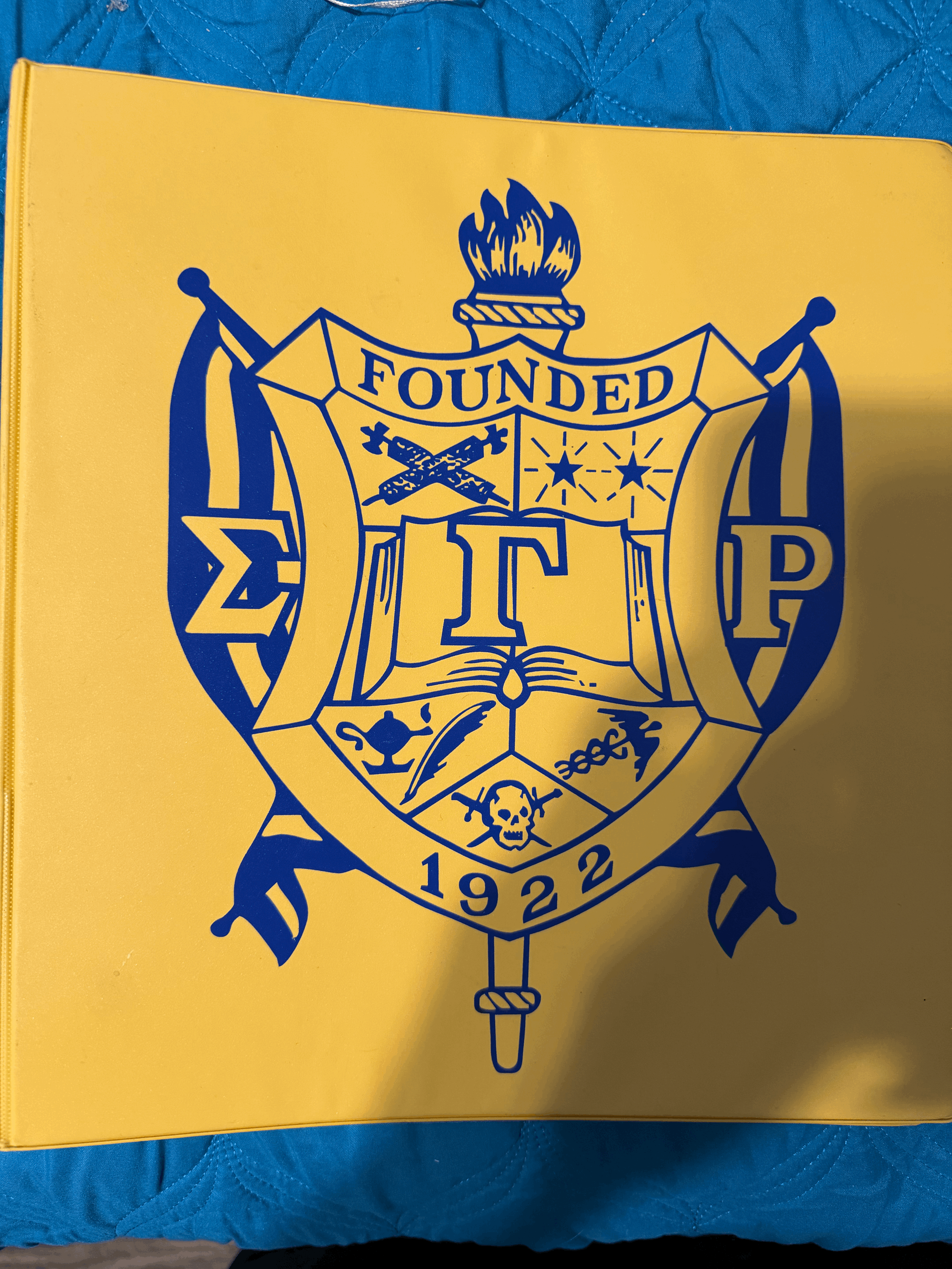 Sigma Gamma Rho Blue and Gold Binder - Great Condition