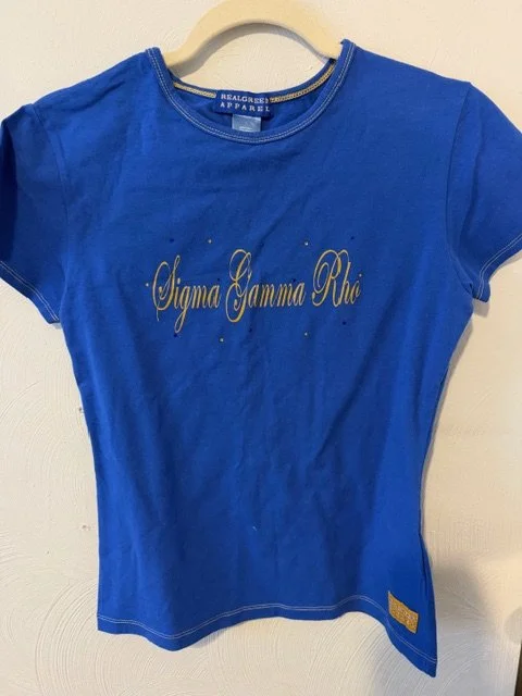 Sigma Gamma Rho Blue Shirt: Size L