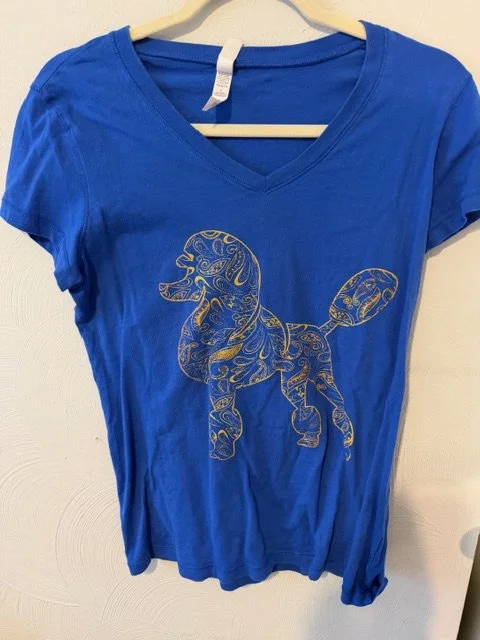 Sigma Gamma Rho Poodle Print T-shirt: Size L
