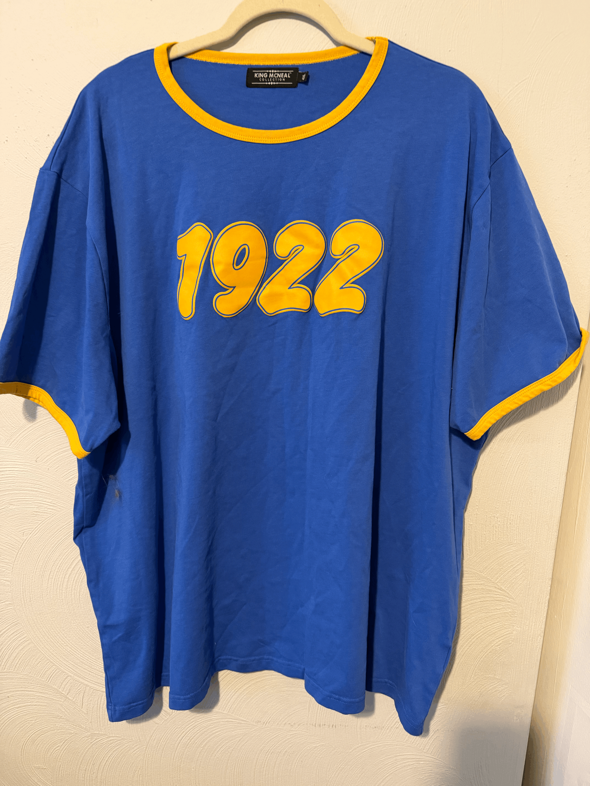 Blue with Gold Trim 1922 T-Shirt 4XL Great condition