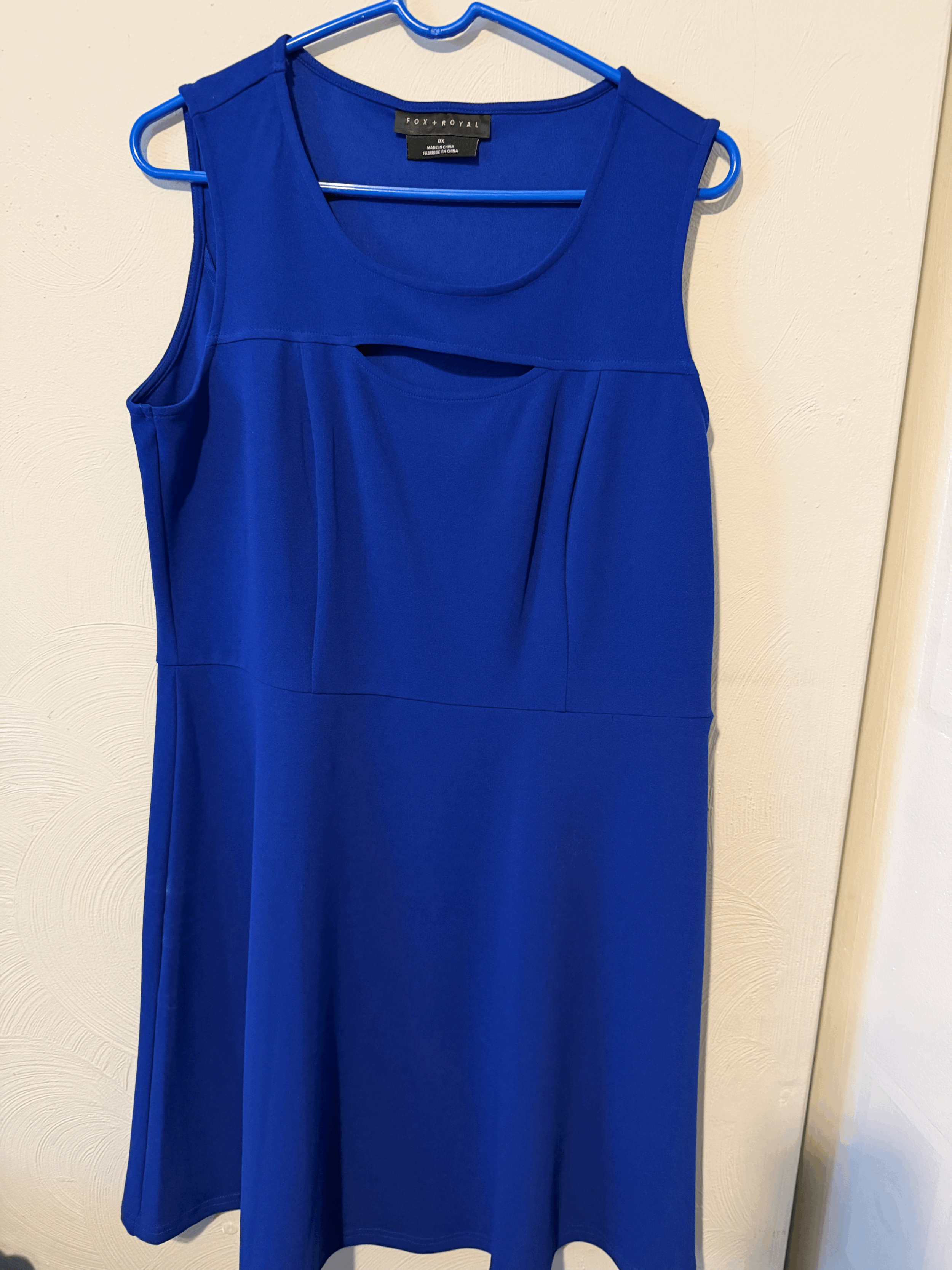 Royal Blue Dress -0X - Excellent Condition