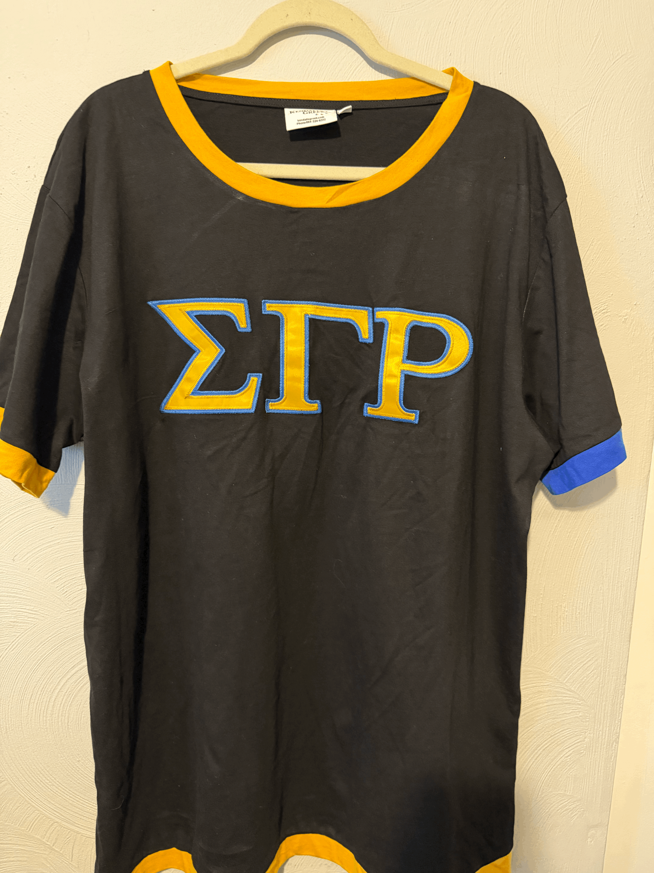 Sigma Gamma Rho Letters Black Shirt 4XL - Excellent Condition