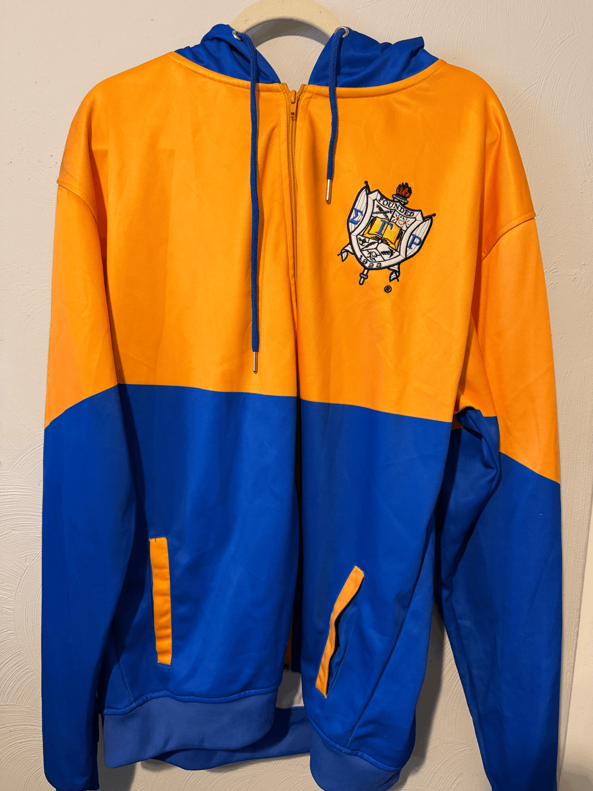 Blue and Gold  Sigma Gamma Rho Zipper Hoodie 4XL - Excellent Condition