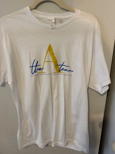 Sigma Gamma Rho A Team (The AURORA) White T-shirt: Size L