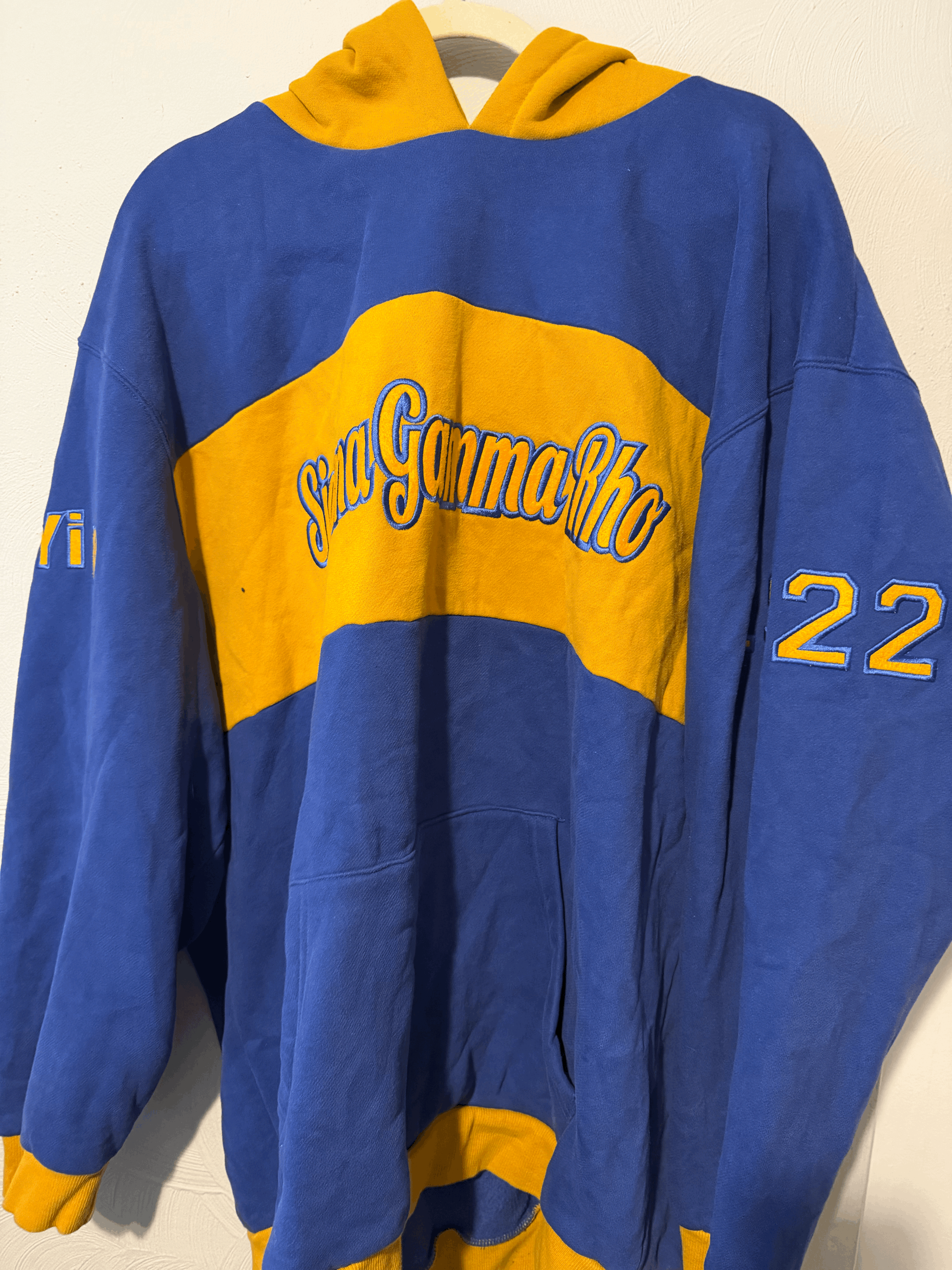 Blue and Gold Sigma Gamma Rho Hoodie 4XL - Excellent Condition