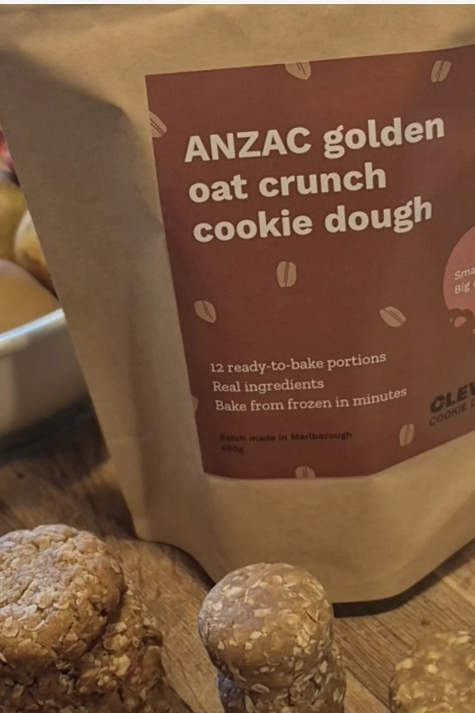 ANZAC Golden Oat Crunch Cookie Dough