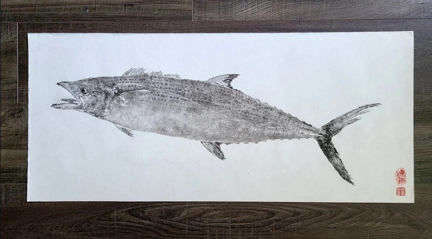 Spanish Mackerel (Sawara) 
Artist: Dwight Hwang
Dimensions: H15 x W34