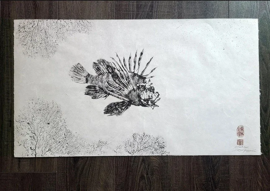 Lionfish with Coral
Artist: Dwight Hwang
Dimensions: H17 x W30