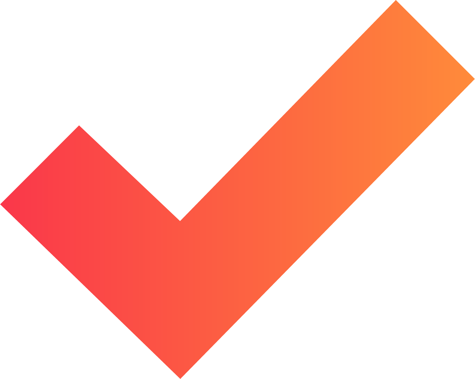 Orange and red gradient checkmark icon