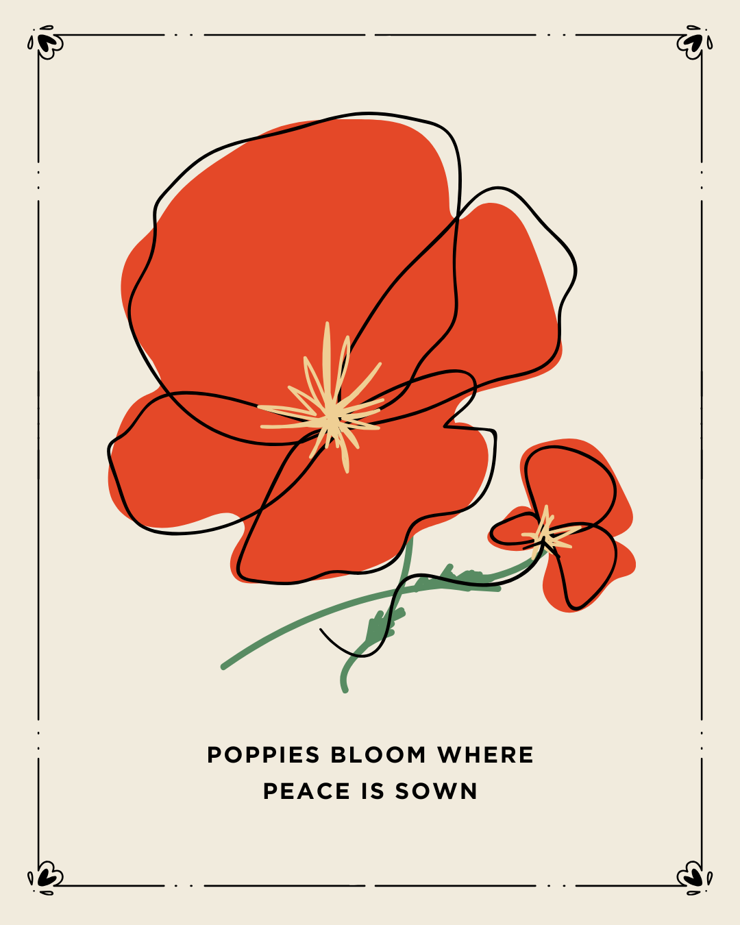 ‘Poppies Bloom Where Peace is Sown’