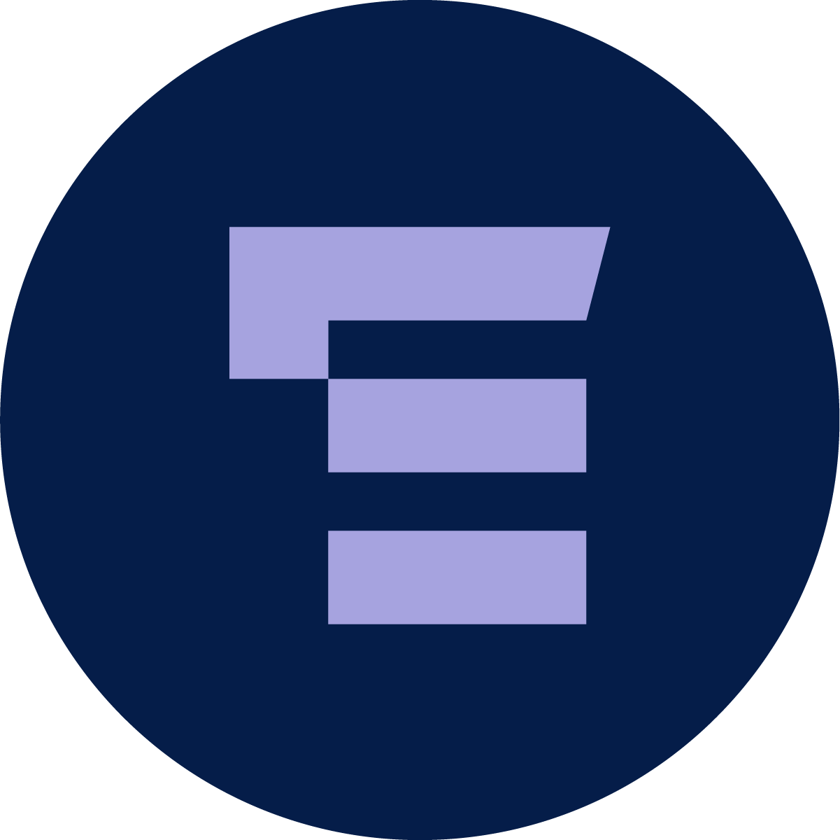 Light purple EQUAL logomark in a navy circle
