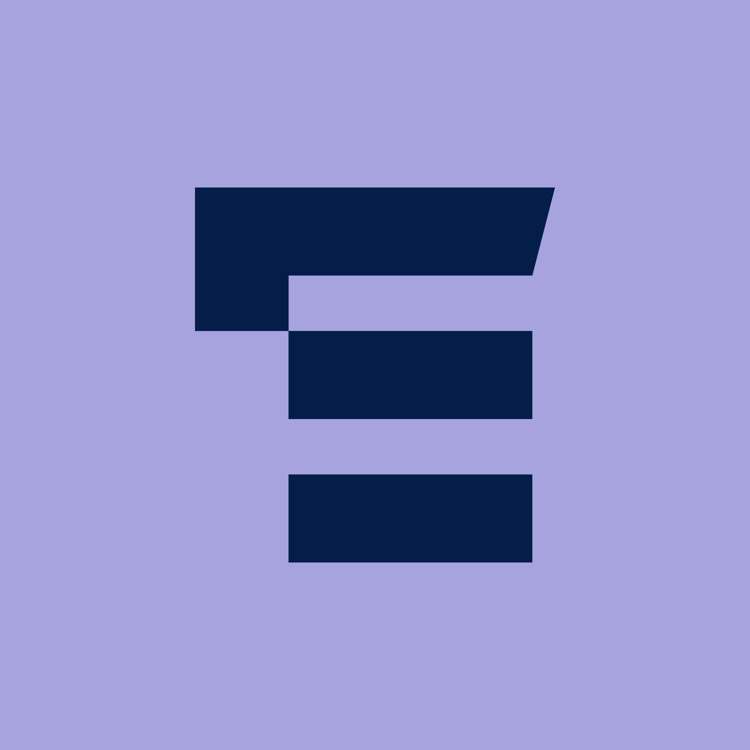 Navy EQUAL logomark on a light purple background