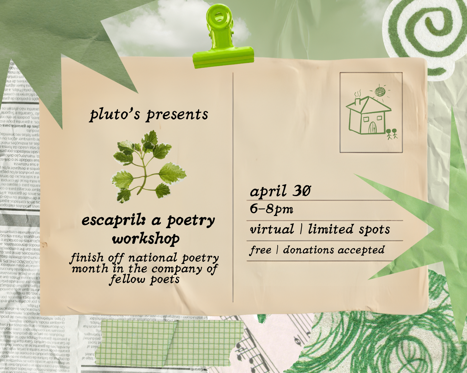 Escapril: a virtual poetry workshop