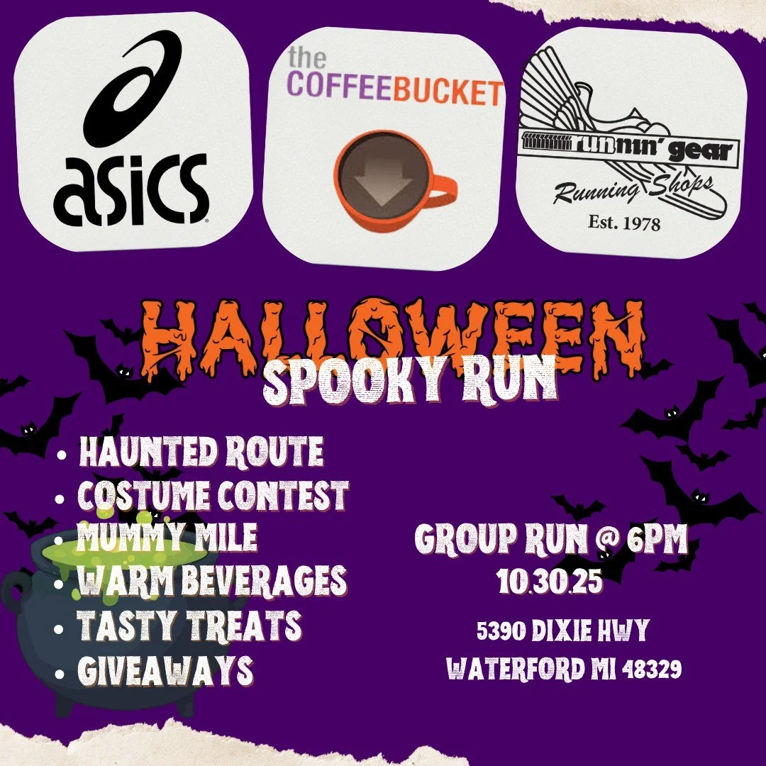 🎃 No Tricks, Just Treats This Halloween! 👟☕️
Runnin Gear is teaming up with The Coffee Bucket and ASICS for a spooky-good time you won't want to miss!

📅 Join us on Wednesday, October 30th for a Halloween Demo Run featuring:
👟 Test runs in the la