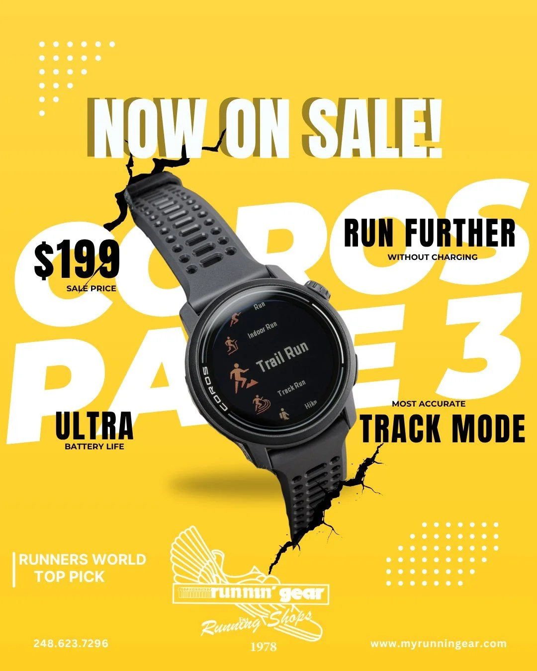 Meet the COROS PACE 3 &mdash; light on your wrist, heavy on performance. 🏃&zwj;♂️⚡️

From sunrise miles to race-day grind, this GPS powerhouse is stacked with next-level battery life, ultra-accurate tracking, music support, and training tools design
