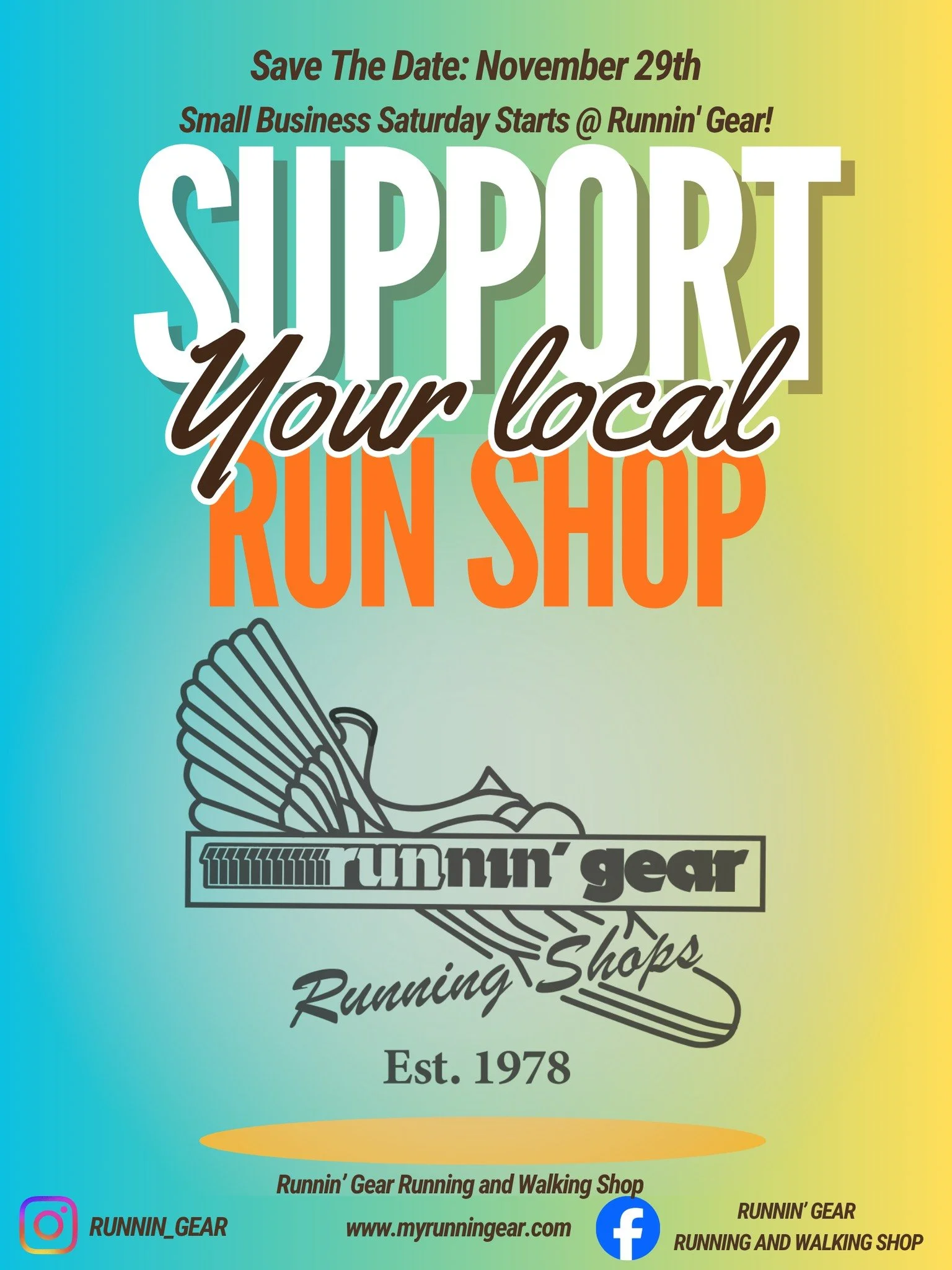 Miles, community, and BIG savings are on deck 👟✨

👨&zwj;👩&zwj;👧 Thanksgiving: gratitude + good vibes
🌲 Black Friday: trail miles w/ Trivium
🛍️ Small Business Saturday: deals on shoes, apparel, watches + more
🎁 Spend $100+ = FREE gift (while su