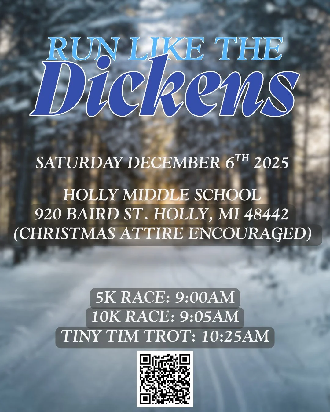 Celebrate the holidays with our friends in Downtown Holly! Run Like The Dickens is back and bringing all the festive energy with a 5K, 10K, and the always-adorable Tiny Tim Trot. Even better? Every step you take directly supports the Holly Track prog