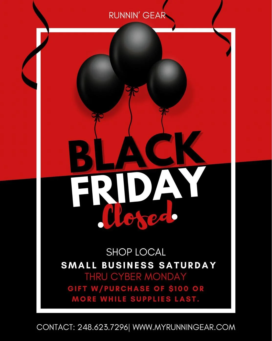 The Runnin&rsquo; Gear crew is kicking off Black Friday with our run family and our friends at Trivium Racing! We&rsquo;re fired up to bring you some killer deals to get you fully GEARED UP for the holidays. Swing by this weekend&mdash;Saturday 10&nd