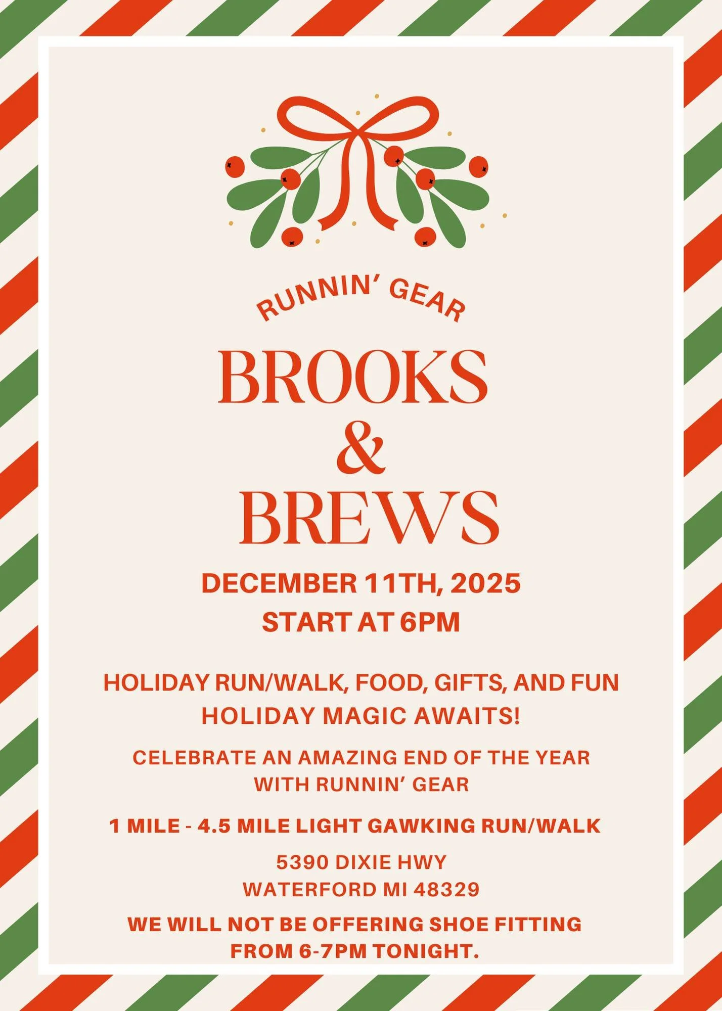 &rsquo;Twas the hours before Brooks &amp; Brews, and all through the shop,
Not a creature was stirring&mdash;well, except our crew who can&rsquo;t stop.

The shoes were lined up by the counter with care,
In hopes that our runners soon would be there.