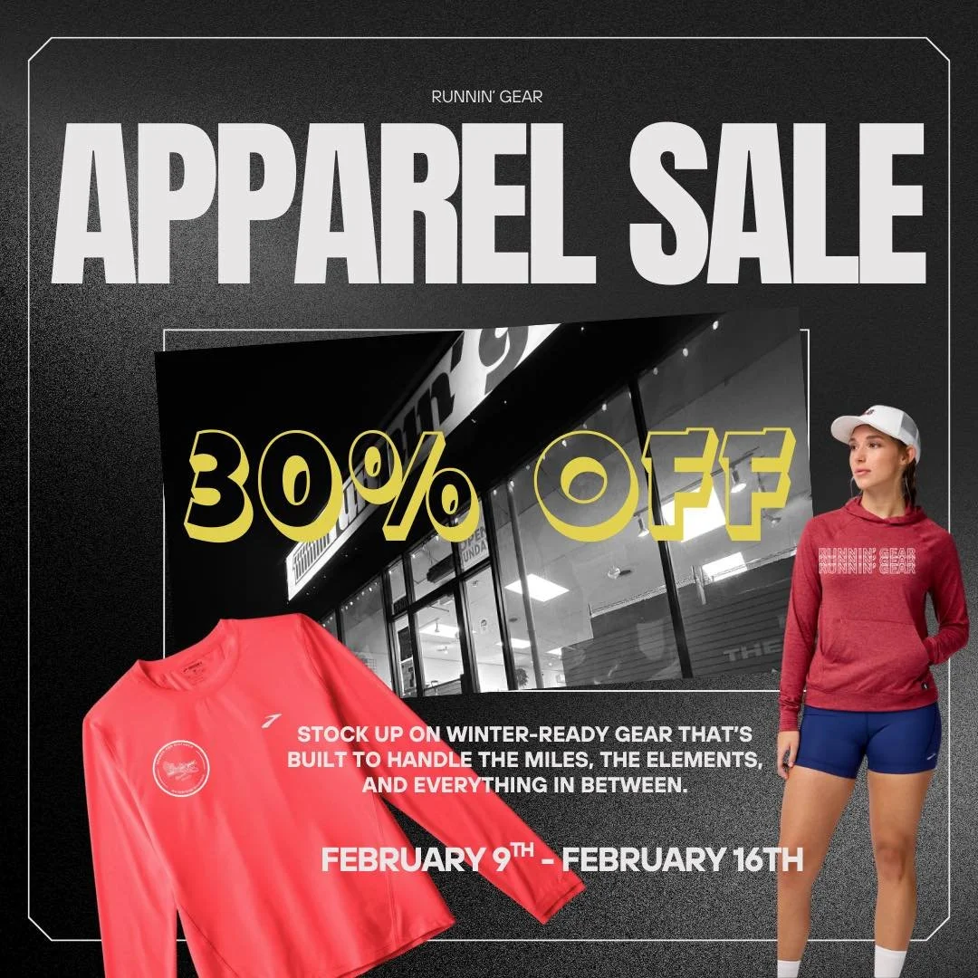 Tomorrow we RUN it back 💥

The Runnin&rsquo; Gear apparel sale kicks off and it&rsquo;s packed with pieces made for miles, smiles, and everything in between. Whether you&rsquo;re training, racing, or just repping your run crew, we&rsquo;ve got you c