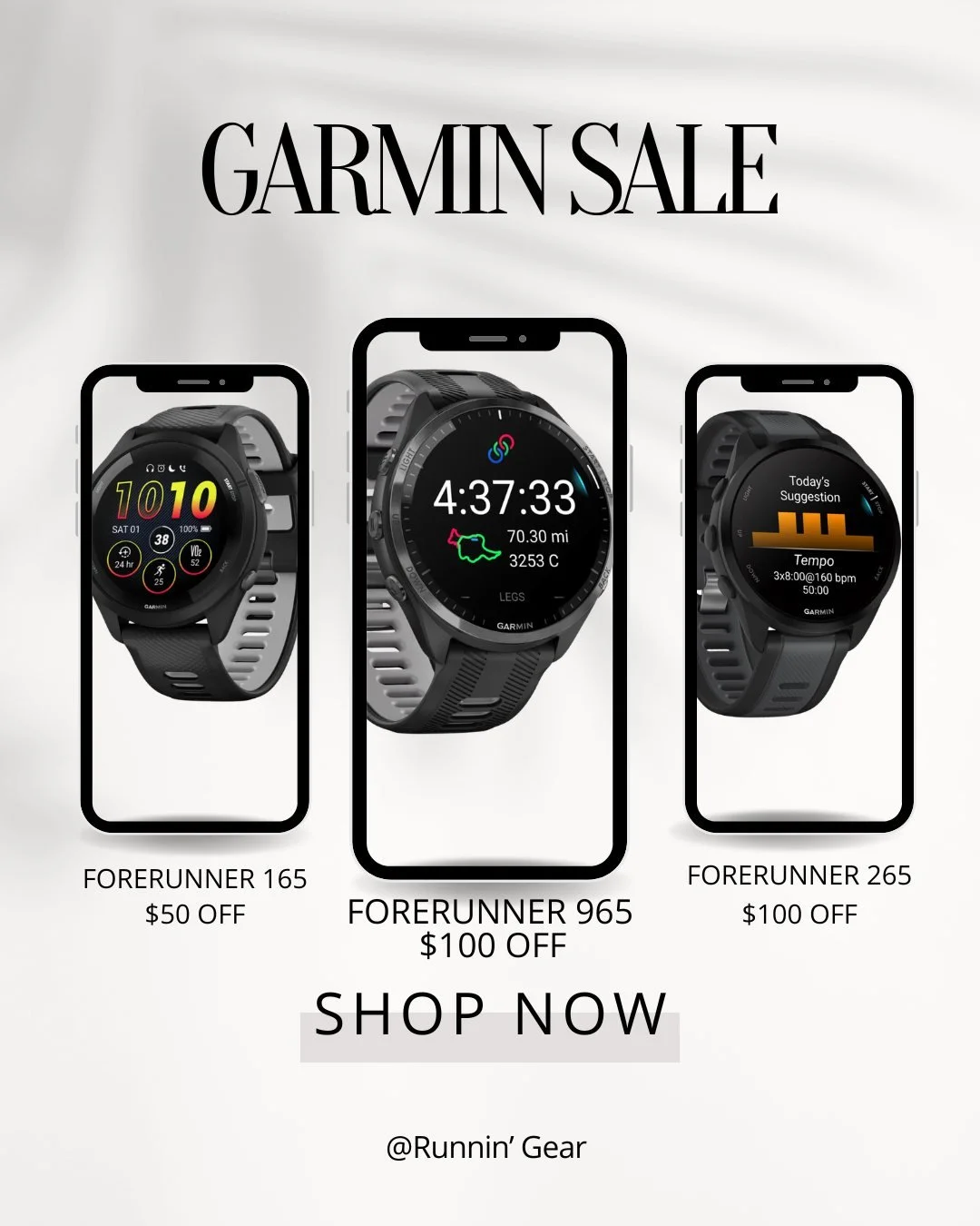 Now through May 27th, it&rsquo;s time to upgrade your run with a deal that actually goes the distance.

Select Garmin models are on sale, so whether you're chasing PRs, tracking every mile, or just want a watch that keeps up with your lifestyle, we&r