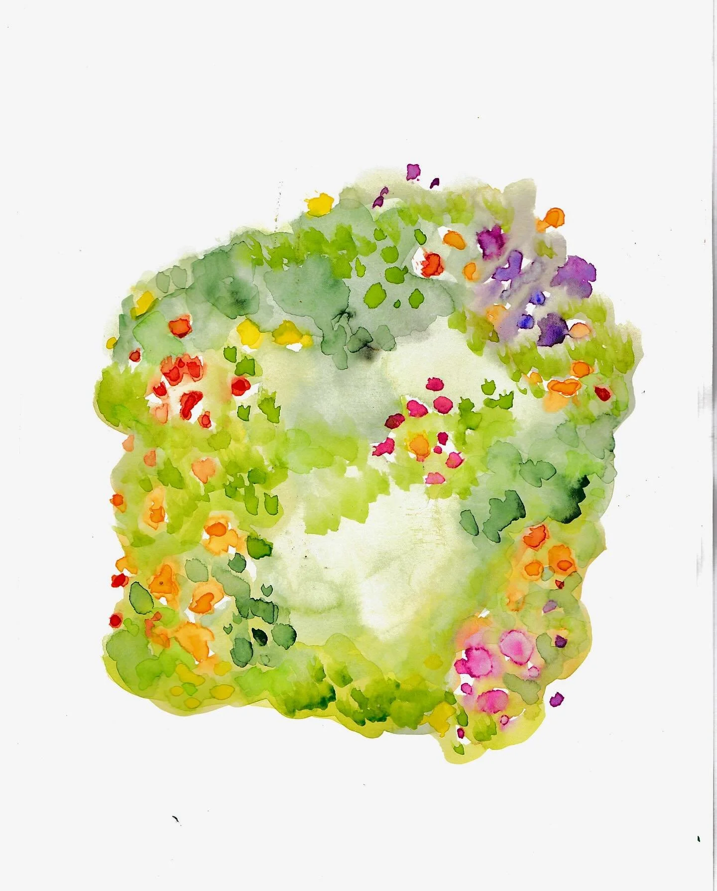 Day 6 of &ldquo;Depicting my day with color and lines&rdquo;- went to the botanic gardens after a full day of rain.  It was so pleasant surprise to see so many flowers still in bloom!!! My friend and I really noticed the fresh scents in the air while