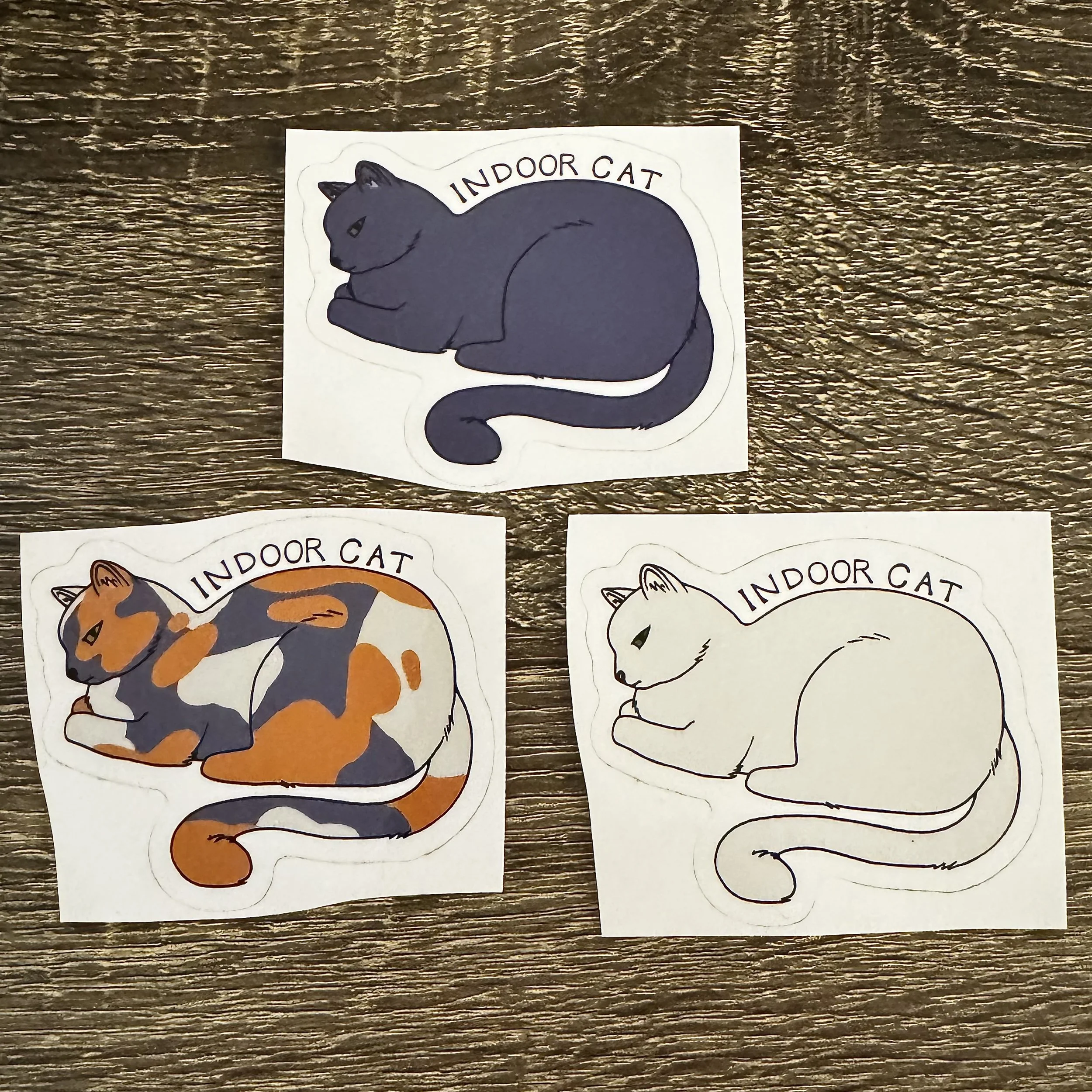 "Indoor Cat" Stickers