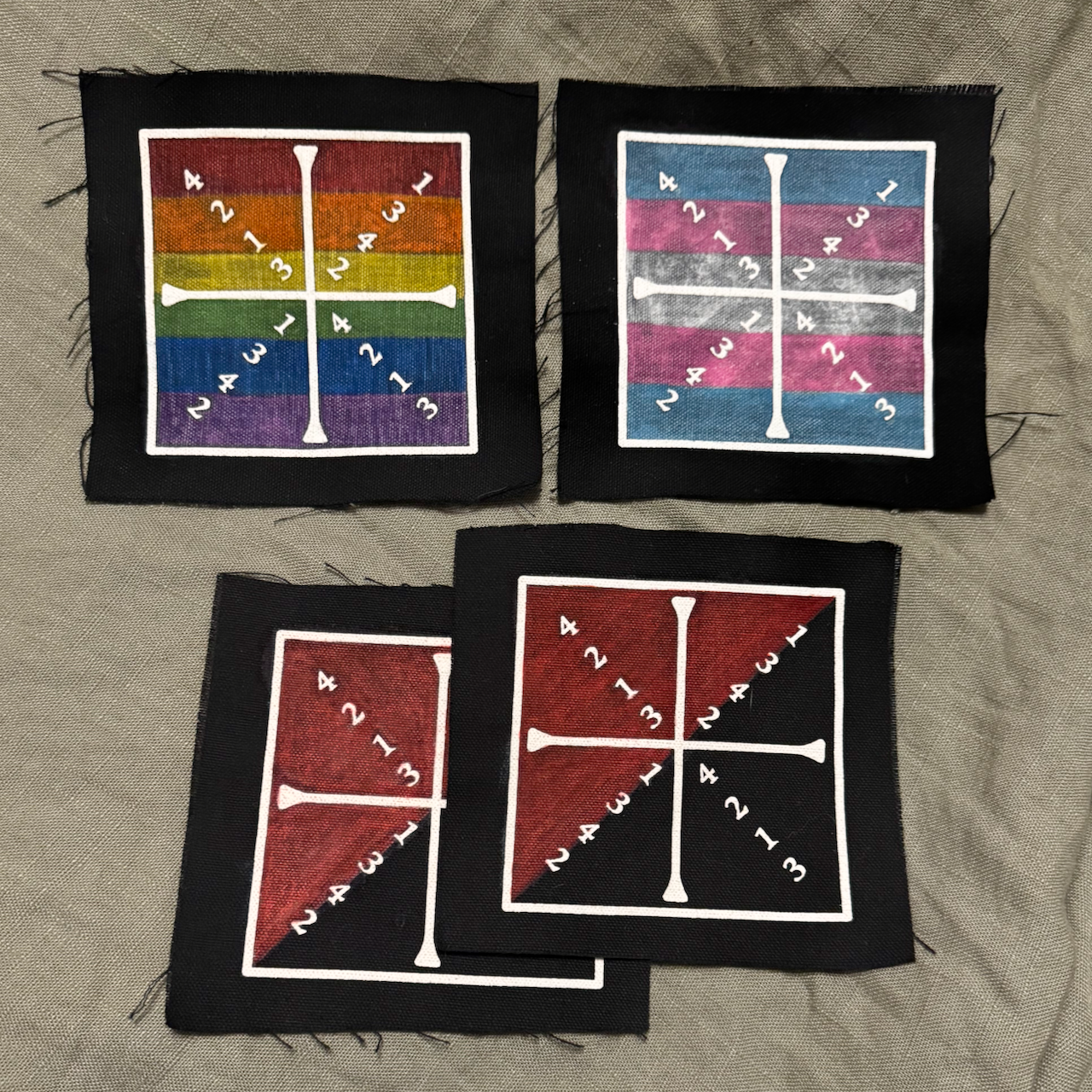 Painted Meyer Square Sew-On Patches